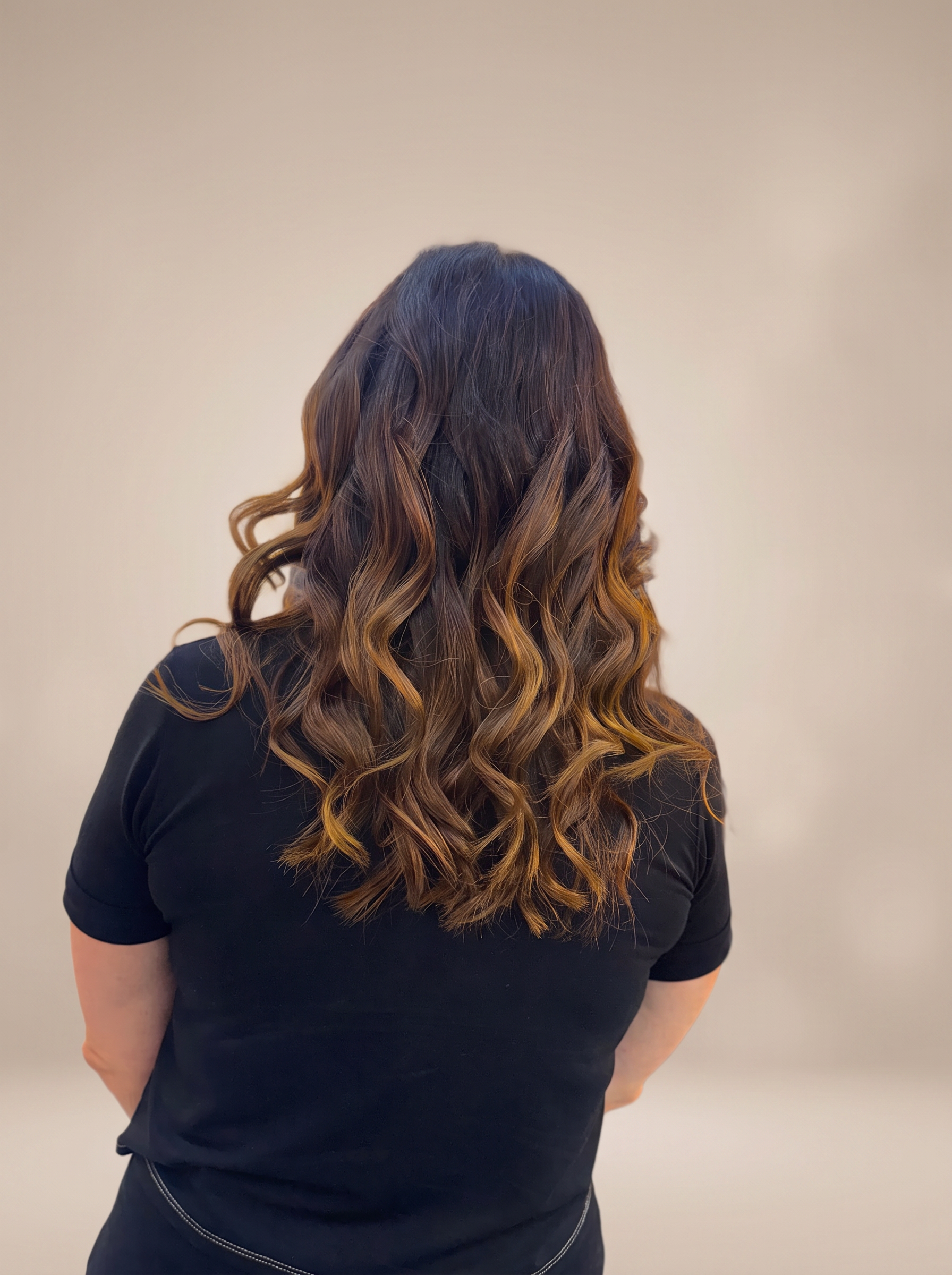 Escova modelada com ondas